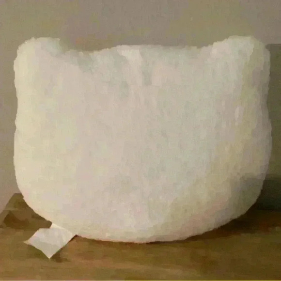 🎃 Hello Kitty Sanrio Pumpkin Halloween Sherpa Plush Pillow Face Orange Bow - Picture 2 of 4